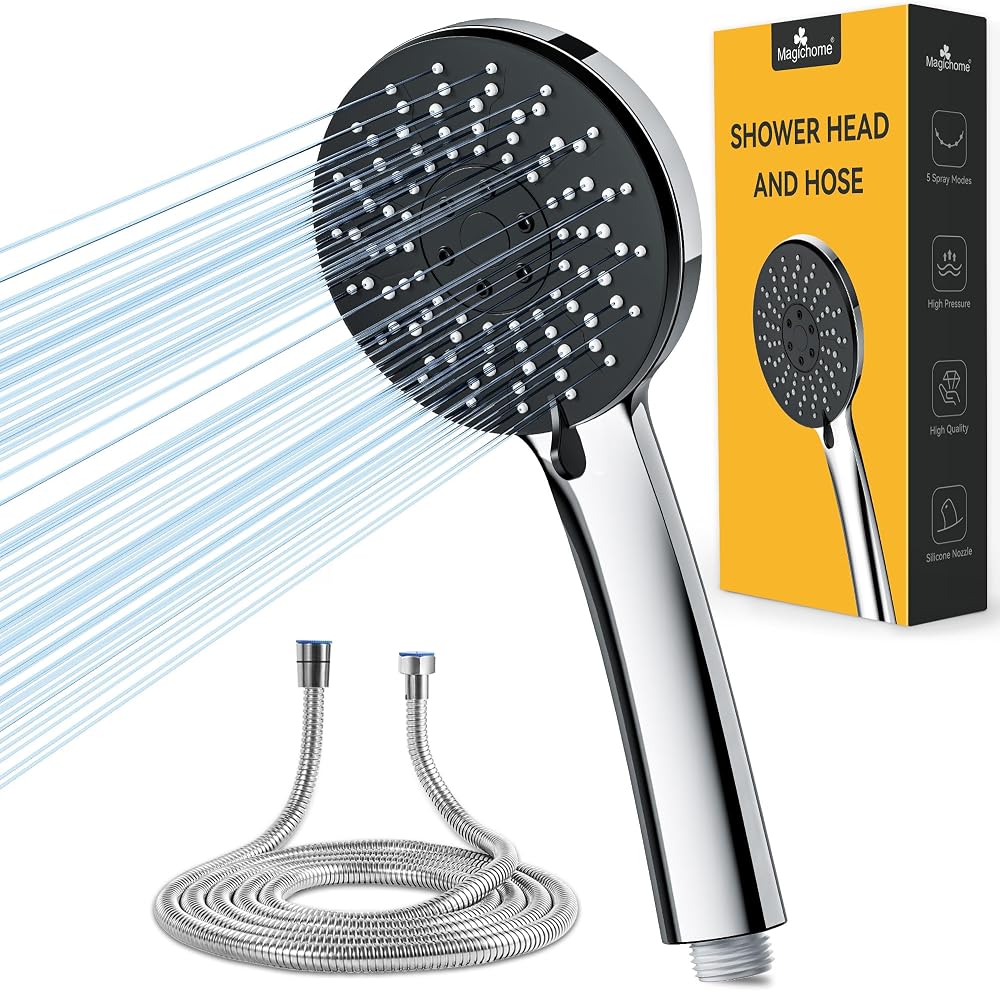 Magichome High Pressure Shower Head 1.5m Hose 5 Modes UK Standard