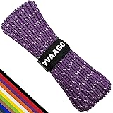 VVAAGG Reflective Paracord Rope 100FT, 7 Strand