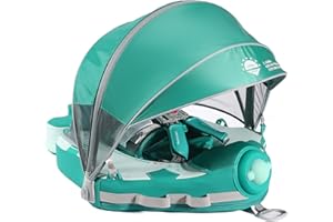 HECCEI Mambobaby Add Tail Newest No.07 Airplane Baby Float with Sun Canopy – Green