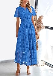 PRETTYGARDEN Womens 2025 Summer Maxi Dress Short
