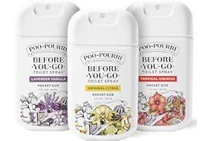 Poo~Pourri Spring On-The-Go Before-You-Go Toilet Spray 30ml Travel Essentials Variety 3 Pack - Bathroom Odor Removers - Trave
