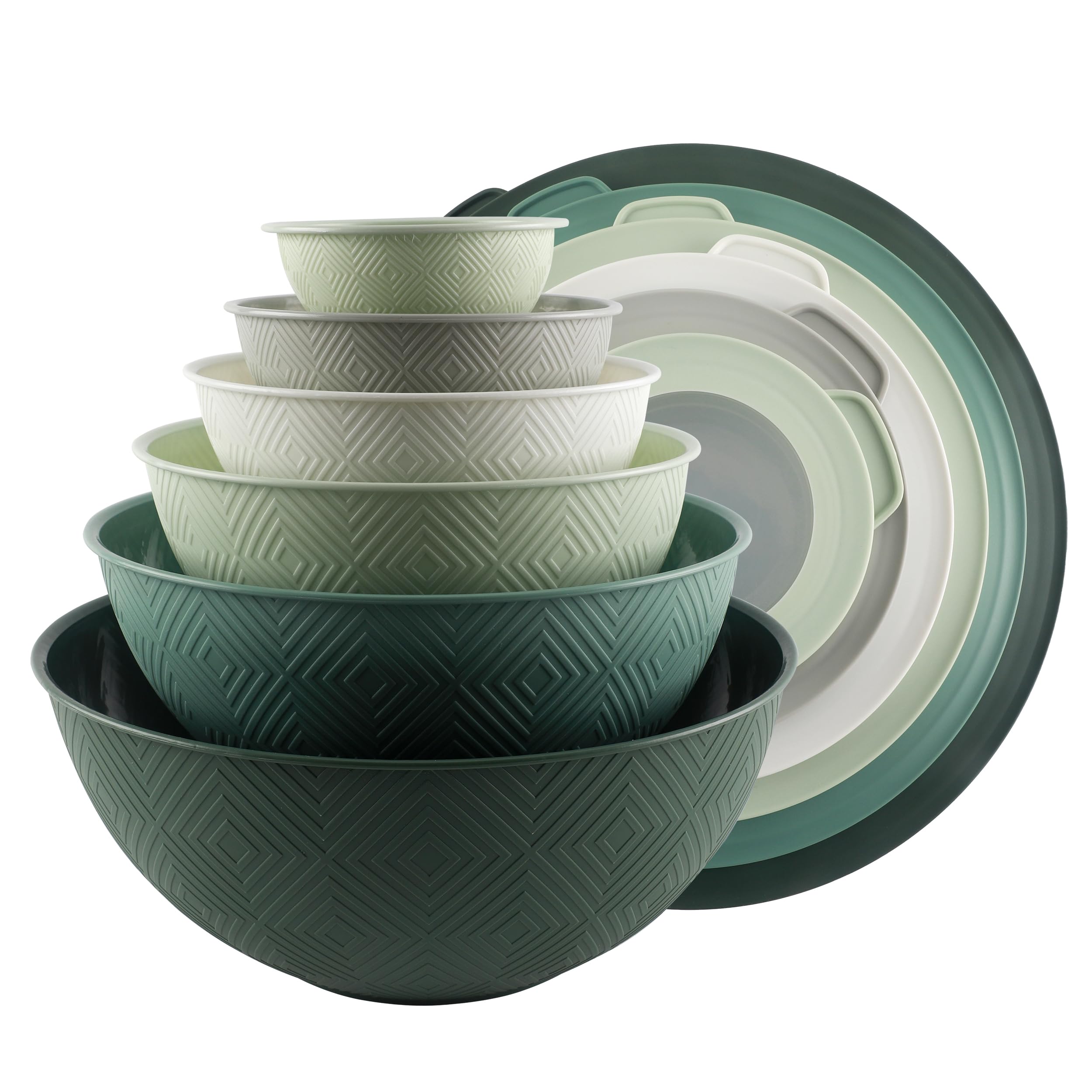 COOK WITH COLOR Mixing Bowls with Lids - 12 Piece