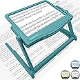 MAGNIPROS Patented 5X Large LED Page Magnifier with Detachable Stand | Eye Caring 3 Color Light Modes & Anti-Glare Lens to Reduce Eye Strain-Ideal for Reading Fine Print, Crafting, Low Vision Seniors