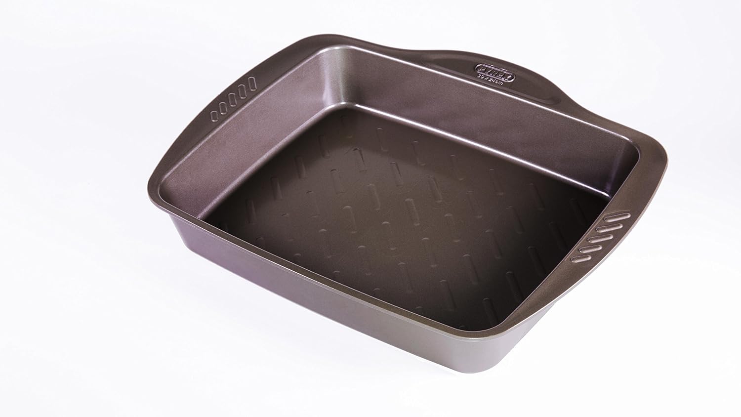 asimetriA Metal Easy-grip rectangular Roaster 25x20 cm, Brown, 1