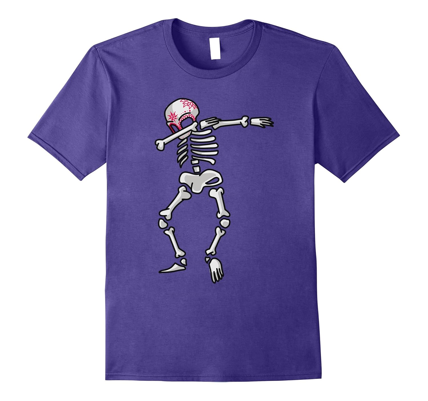 Dabbing Sugar Skull Calavera Mexican Holiday Funny T-Shirt-ANZ