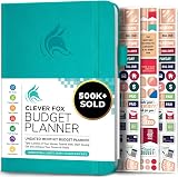 Clever Fox Budget Planner - Monthly Budgeting 12-Month Tracker A5 Turquoise view 1
