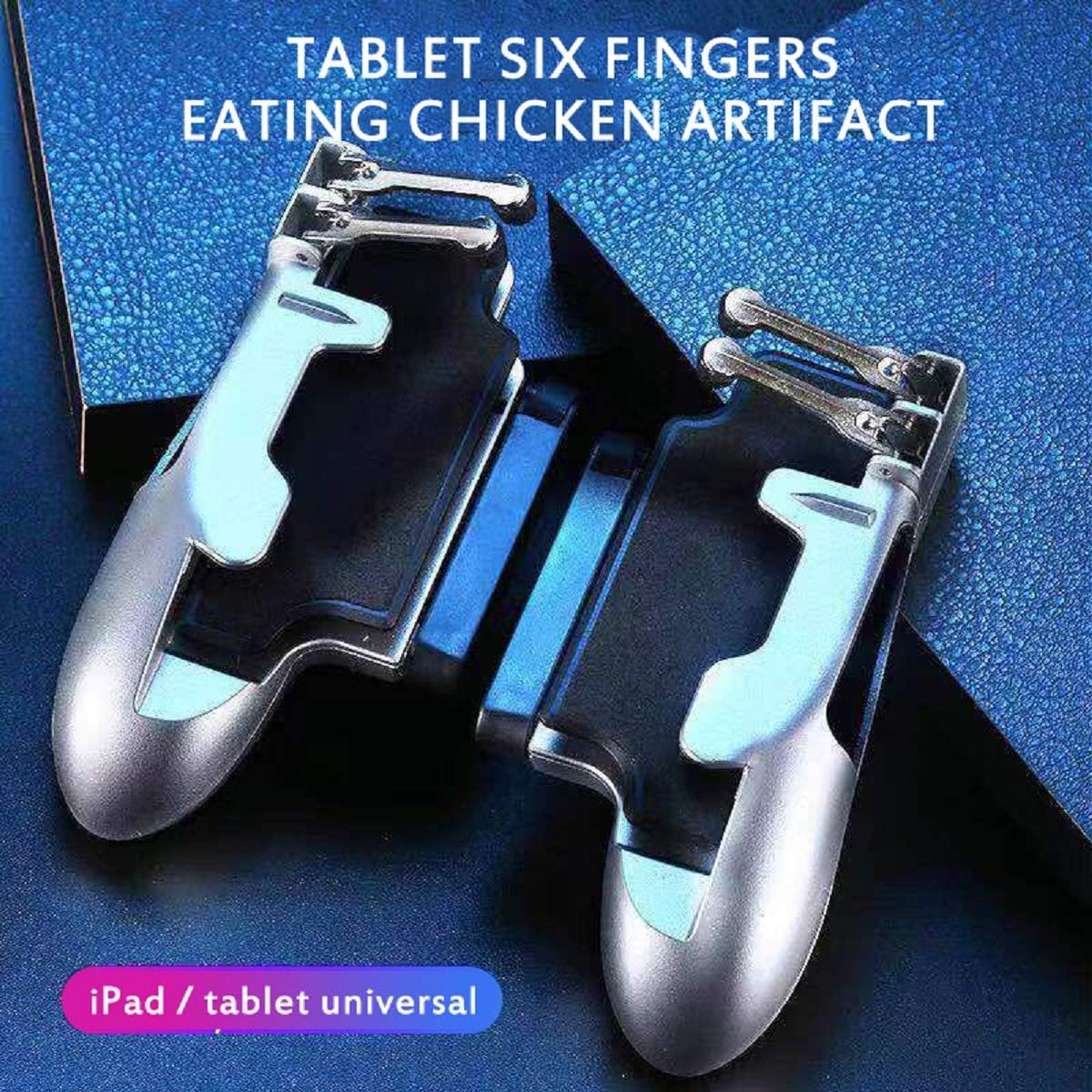 NINETY Pubg Mobile Trigger Gamepad Grip Six Finger H11 Gamepad for Ipad Eating Chicken Artifact 80 ° Flip Button Multi-Angle Adjustable Bracket
