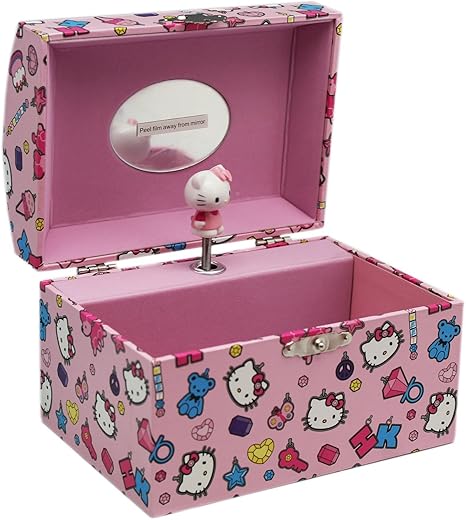 Hello Kitty luz rosa helado y Candy temática musical joyería caja: Amazon.es: Hogar