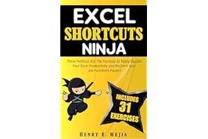 EXCEL SHORTCUTS NINJA: These HotKeys Are The Formula to Easily Double Your Excel Productivity and Perform Your Job Functions 