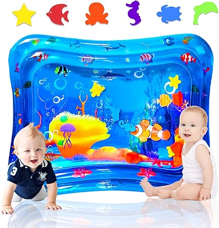 Tapis De Jeu Gonflable Tapis D Eau Bebe Tapis De Jeu Rempli D Eau Pour Les Bebes Tapis Eveil Bebe Stimulation De La Croissance De Bebe 39 4 31 5 Inch 100 80 Cm Amazon Fr