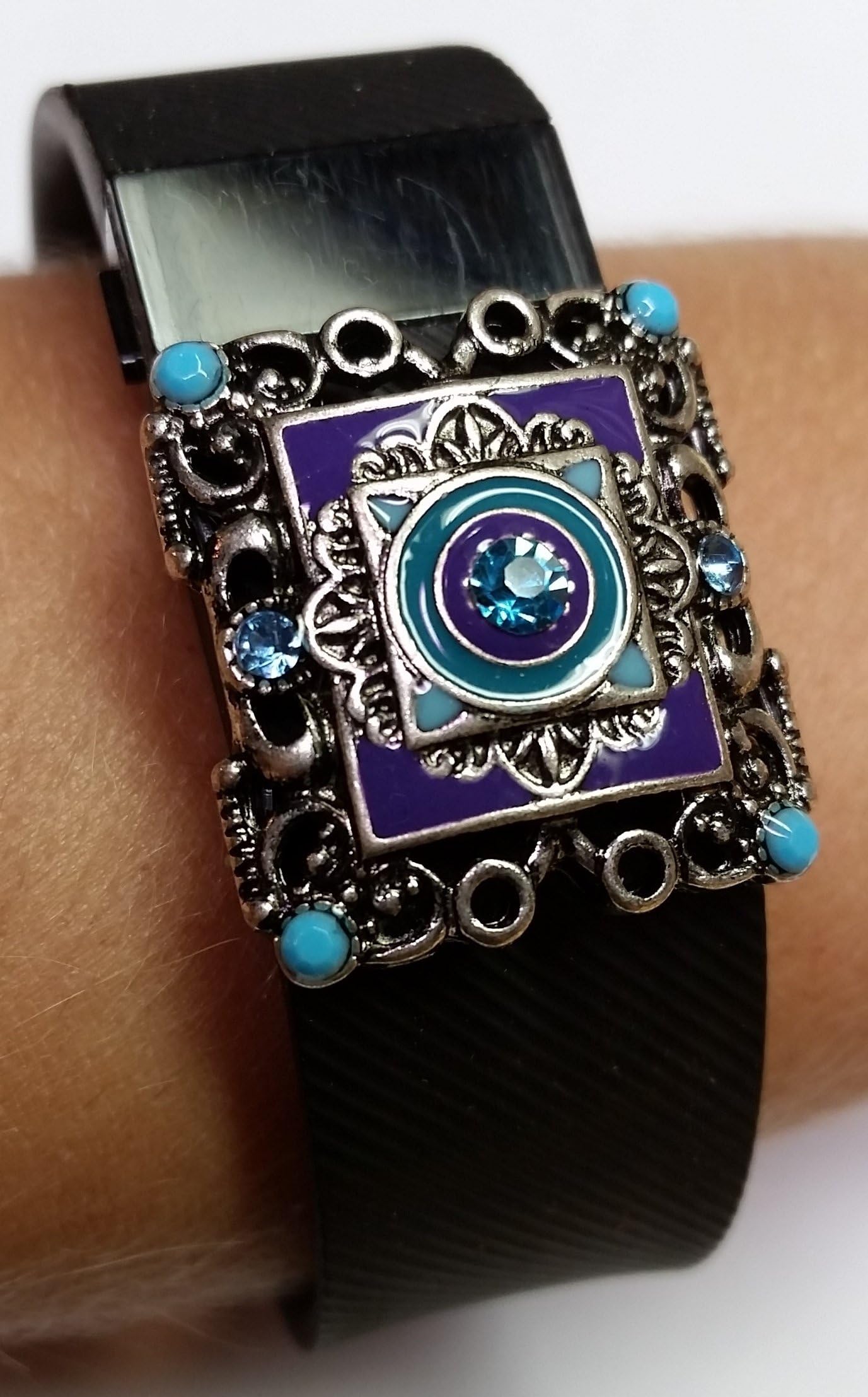Stepbling Compatible with Fitbit Bling Accessory, Jubilation Purple