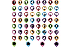 FLYAB Line Up Spots for Classroom Floor - 60 Pcs Number Wall Stickers Decals Colored Removable Eduacational Letters Stickers for Kids Bedroom Preschool Reading Corner Decorations