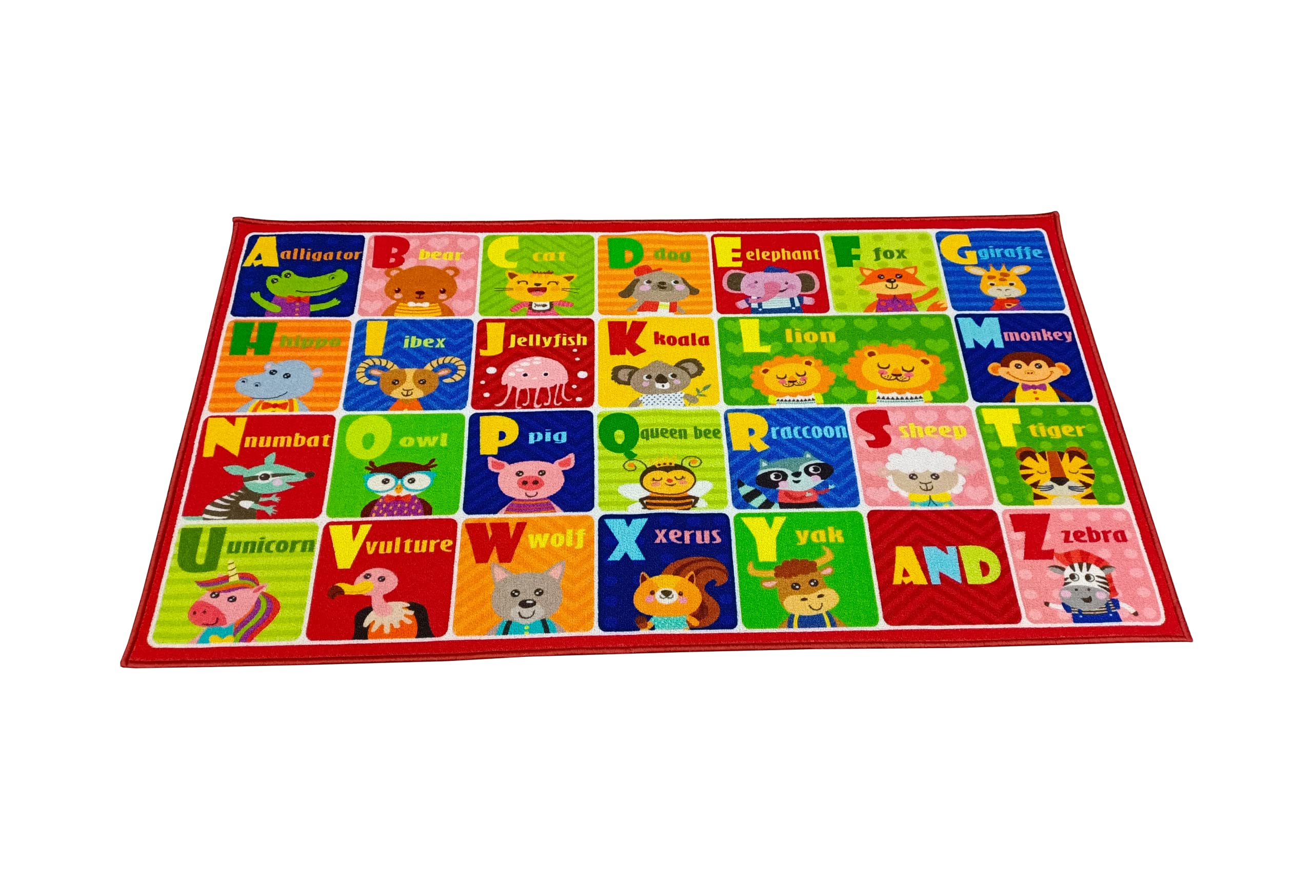 Kids Rug ABC Carpet Playmat City Life Extra Large Learn Have Fun Safe ...