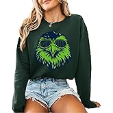 Seattle Eagle Graphic Sweatshirt – Unisex Cozy Crewneck, Bold City Bird Illustration, Casual Streetwear Pullover