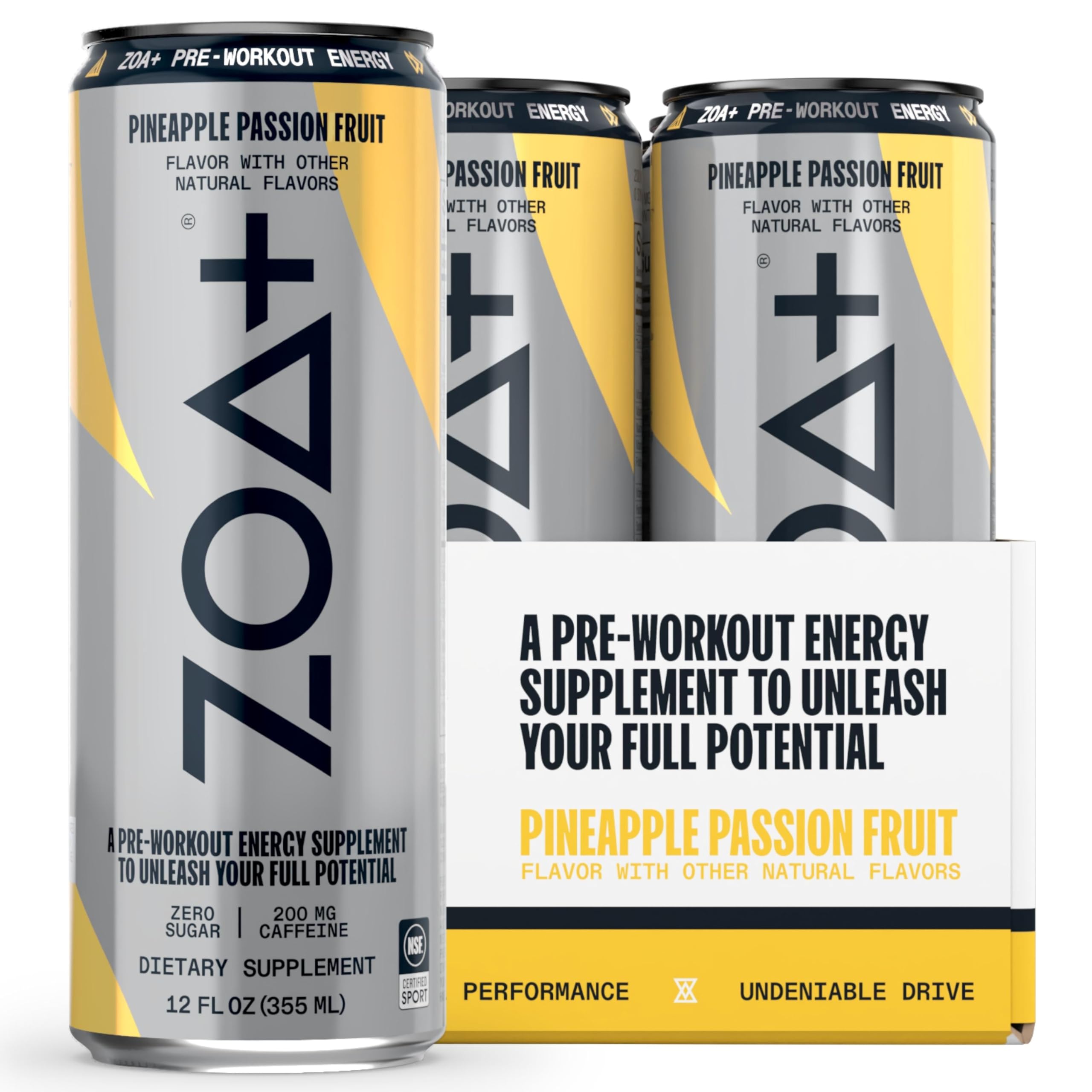 ZOA+ Pre-Workout Energy Drink Supplement - NSF