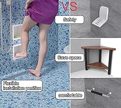 IKITRAEE Recessed Wall Soap Holder，Foot Rest for