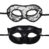 OIDEA Masquerade Mask for Couple - Roman Greek Venetian Mask Halloween Prom Party Costume Ball Mardi Gras Mask for Women Men
