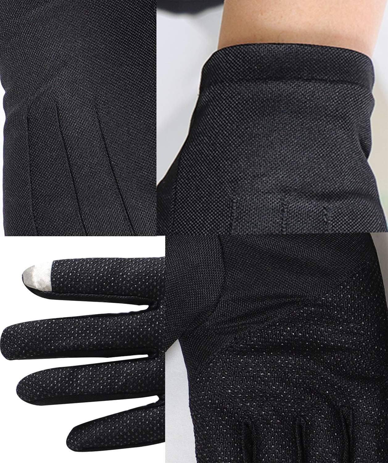Bienvenu Driving Gloves for Men, Non Slip Touchscreen, Summer Sun Protection Gloves, Black: Clothing