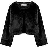 BOLEROSE Girls Cozy Faux Fur Childrens Kids Bolero Shrug Jacket Coat