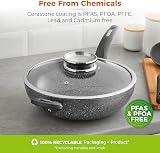 Tower Cerastone Induction Wok Pan 30 cm with Glass Infuser Lid Graphite view 8