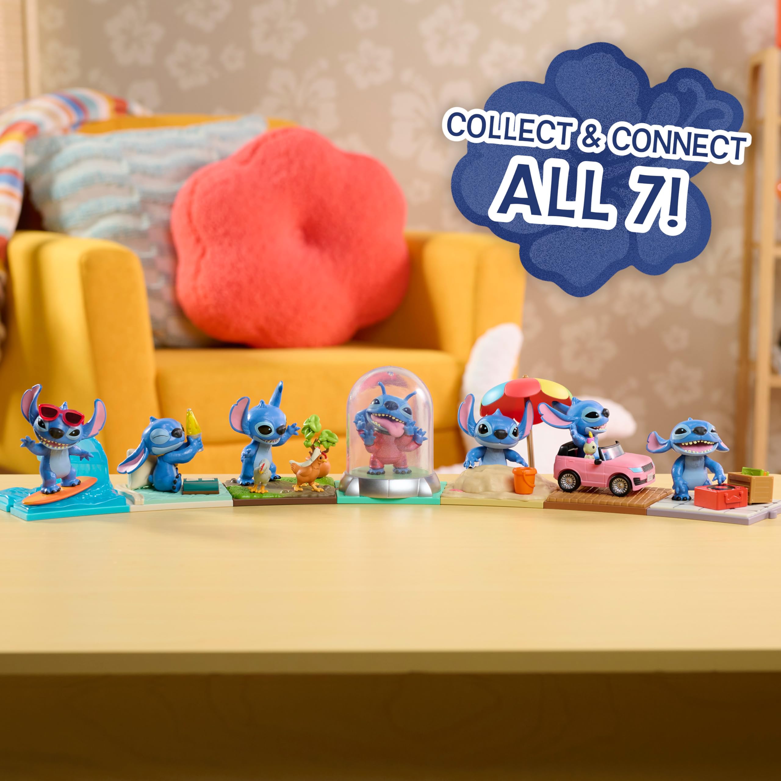 Just Play Disney Stitch Live-Action Movie Time 3-inch Collectible Figures, Blind Box Collectible Toys, Home Decoration, Kids Toys for Ages 3 Up