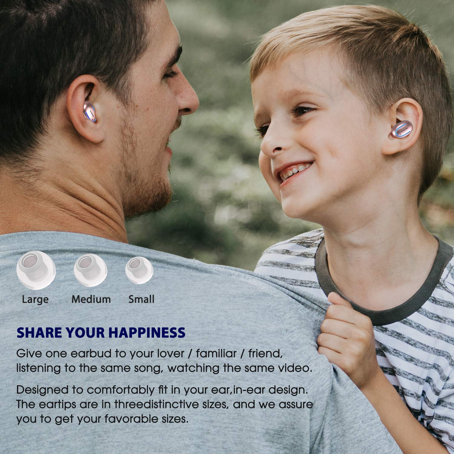 Bluetooth Earbuds,NENRENT Q13 TWS True Wireless Earbuds, Bluetooth 5.0 Earpieces with Charging Case HD Stereo Sound 16H Playtime,Bluetooth Wireless Headphones W/Built in Mic (Comfy & Fast Pairing)