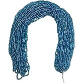 Czech 11/0 Glass Seed Beads, Silver Lined - 12 String Hanks, Multi Colors (Blue)