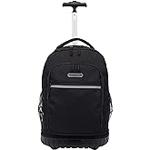 Travelers Club 18" Rolling Backpack with Shoulder Straps, Black