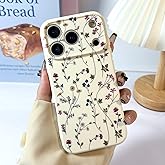 DYFYFKDI Floral Case for iPhone 17 Pro Max Cute Flower Aesthetic Rose Pattern Vintage for Girls Women,Girly Trendy Slim Fit TPU Shockproof Protective Cover, Curved Florals