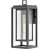 Hinkley Republic 1004OZ Medium Outdoor Wall Mount Lantern, Transitional/Modern, Double Frame Design, Coastal Elements, Oil Ru