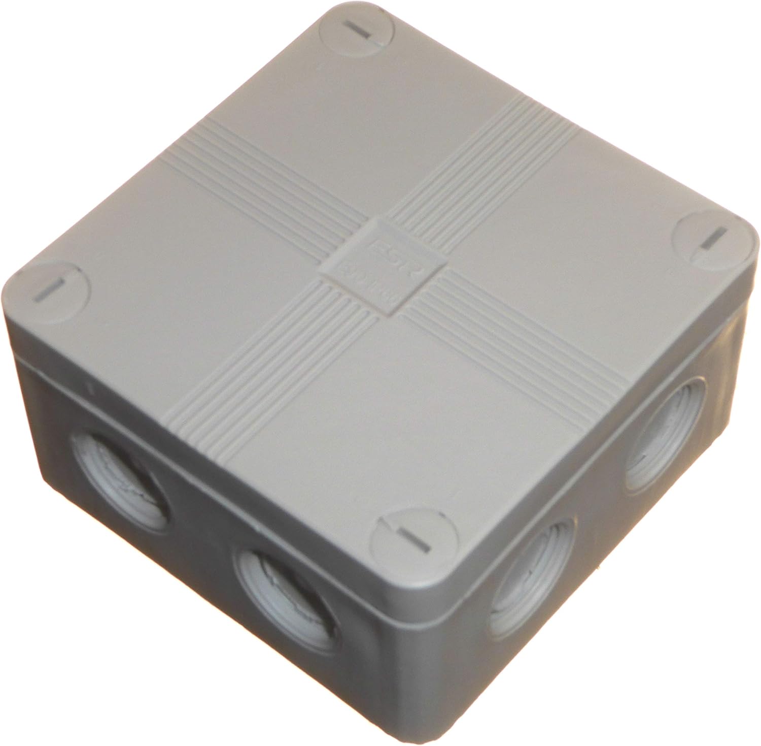 1 x Outdoor Junction Box 91mm x 47mm with Connector Blocks and Soft KnockOuts Grey Waterproof