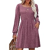Holiday Dresses for Women Sweater Dresses for Women 2025 Party Purple L