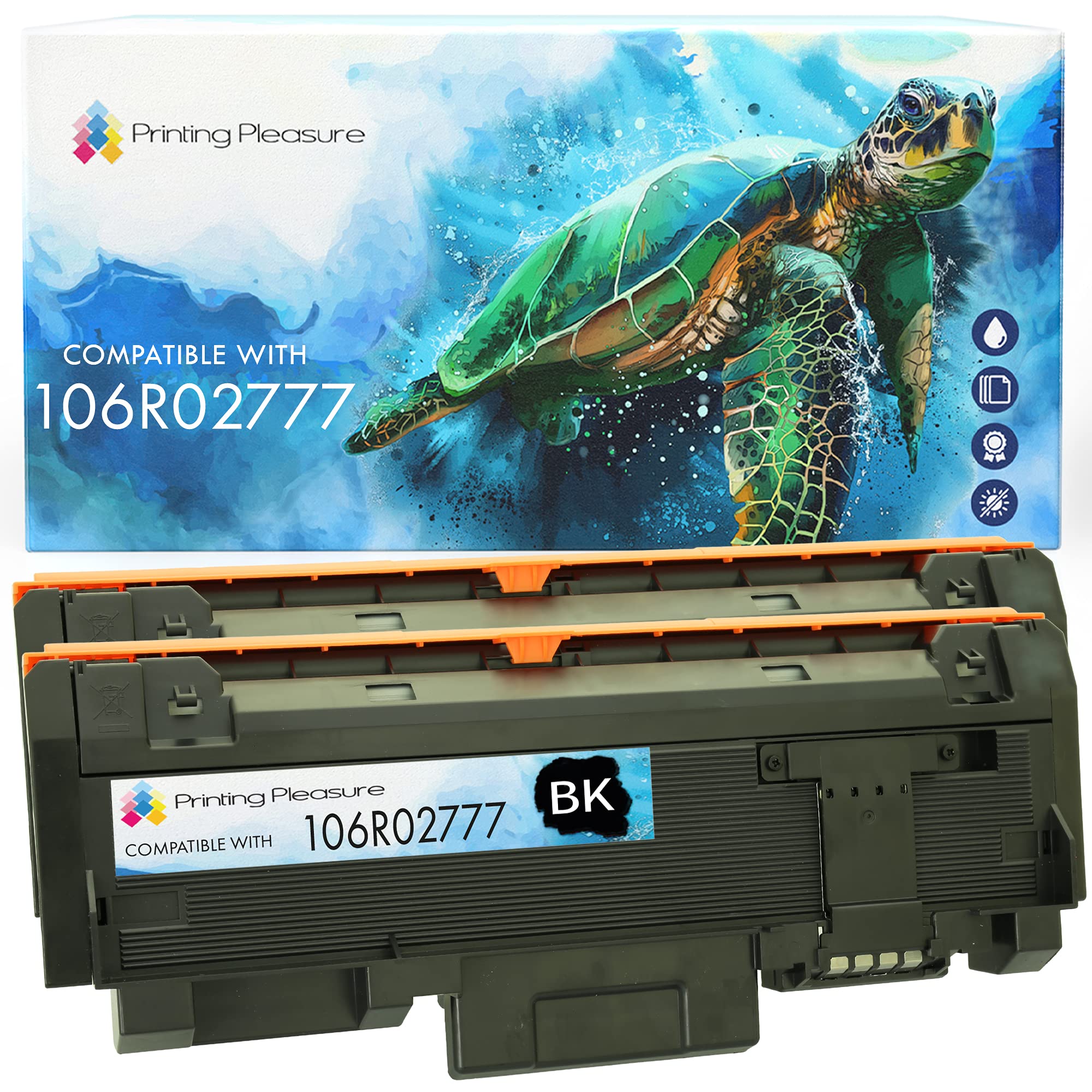 2 Compatible Toner Cartridges for Xerox Phaser 3260 WorkCentre 3215 3225 - Black, High Yield (3,000 Pages)