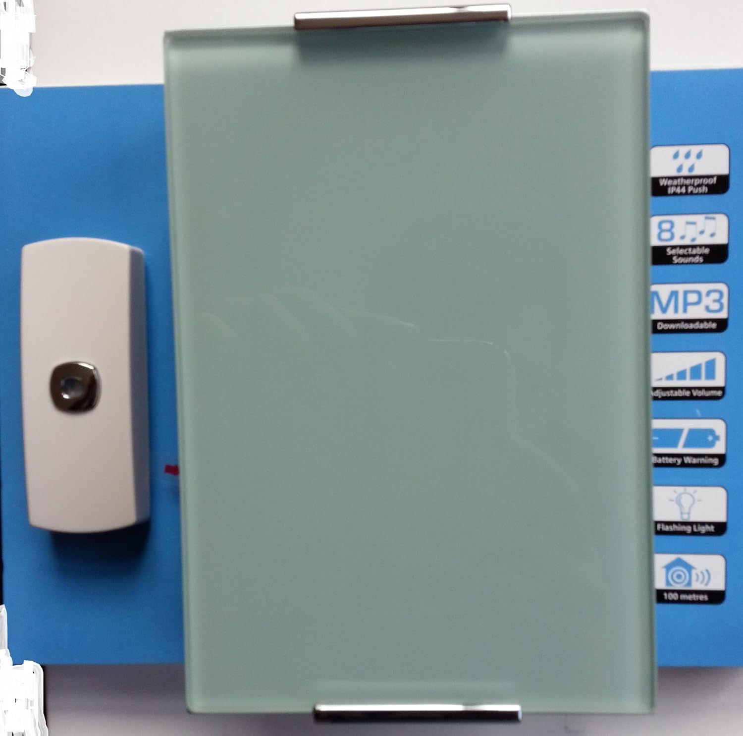 SIEMENS WIREFREE (wireless) MP3 100M DOOR CHIME KIT WITH LED FLASHING