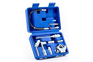 Orion Motor Tech Grease Gun Coupler Set, 11 Piece Grease Gun Accessory Kit for Hard to Reach Grease Fittings, Heavy Duty Lubr