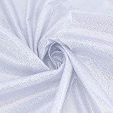 PH PandaHall Metallic Foil Fabric Silver Spandex Stretch Fabrics 1.8 Yards Wide Stretch Shiny Laser Fabric Magic Iridescent Foil Fabrics for Dancewear Crafts Costumes Decoration, 39 inch