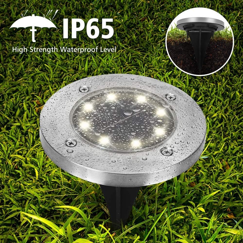 Solar Ground Lights, KANAV 12 Packs 8 LED Solar Garden Lamp,Outdoor in