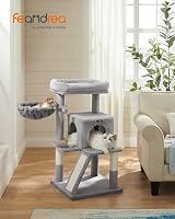 Feandrea Cat Tree Tower Widened Perch Large Cats PCT51WV1 Light Grey view 2