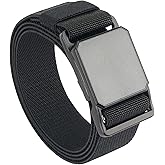 NVKIC Tactical Elastic Belts for Men Quick Release Magnetic Buckle Stretch Webbing Heavy Duty Work Golf Belt 1.5inch Wide