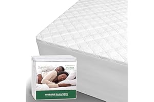 SafeRest Sleepure Waterproof Mattress Protector Twin Size - Viscose Derived from Bamboo - Fitted with Stretchable Pockets - Machine Washable Cotton Twin Mattress Cover for Bed