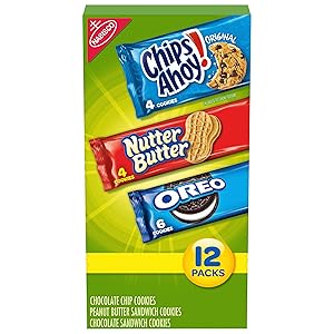 Nabisco Cookie Variety Pack, OREO, Nutter Butter, CHIPS AHOY!, 12 Snack Packs