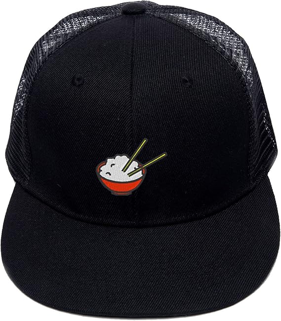 Adjustable Mesh Cap Plain Baseball Hat Embroidered Rice Snapbacks