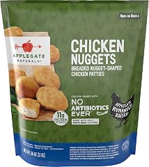 APPLEGATE Family Size Chicken Nugget, 16 Ounce (Pack of 12) | No Antibiotics Ever, No Artificial Ingredients, Fully cooked an