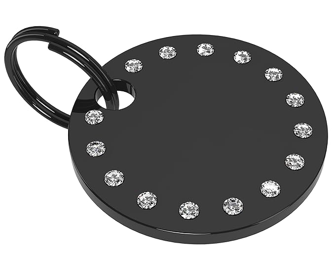 Hundemarke Premium Katzenmarke Tiermarke Stainless Steel Black
