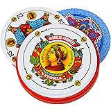 Deck of 50 Fournier Round Spanish Playing Cards in Plastic Case - Baraja Española Redondas