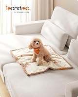 Feandrea Waterproof Dog Blanket Sherpa Fleece 73 x 63 cm Beige view 2