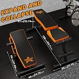 naspaluro Adjustable Weight Bench 7-Position Folding Home Gym Bench view 6