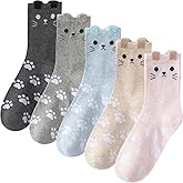 Daphene Womens Cute Socks All Season | Premium Combed Cotton Breathable Soft | Cartoon Animal Patterns | Cozy Holiday Gifts