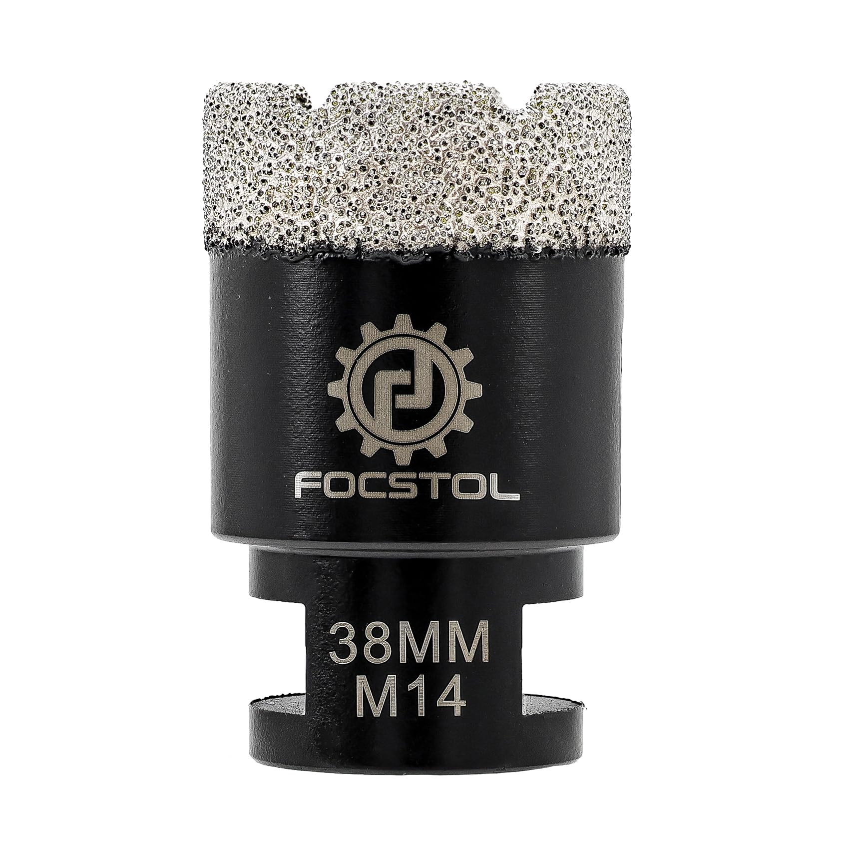 FOCSTOL Diamond Core Drill Bit - 38mm Diamond Hole Saw for Porcelain Ceramic Tile Marble Granite Quartz M14 Thread — image 1
