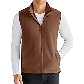 COOFANDY Men's Polar Fleece Vest Lightweight Sleeveless Zip Up Jacket Casual Outerwear Outdoor Golf Vests